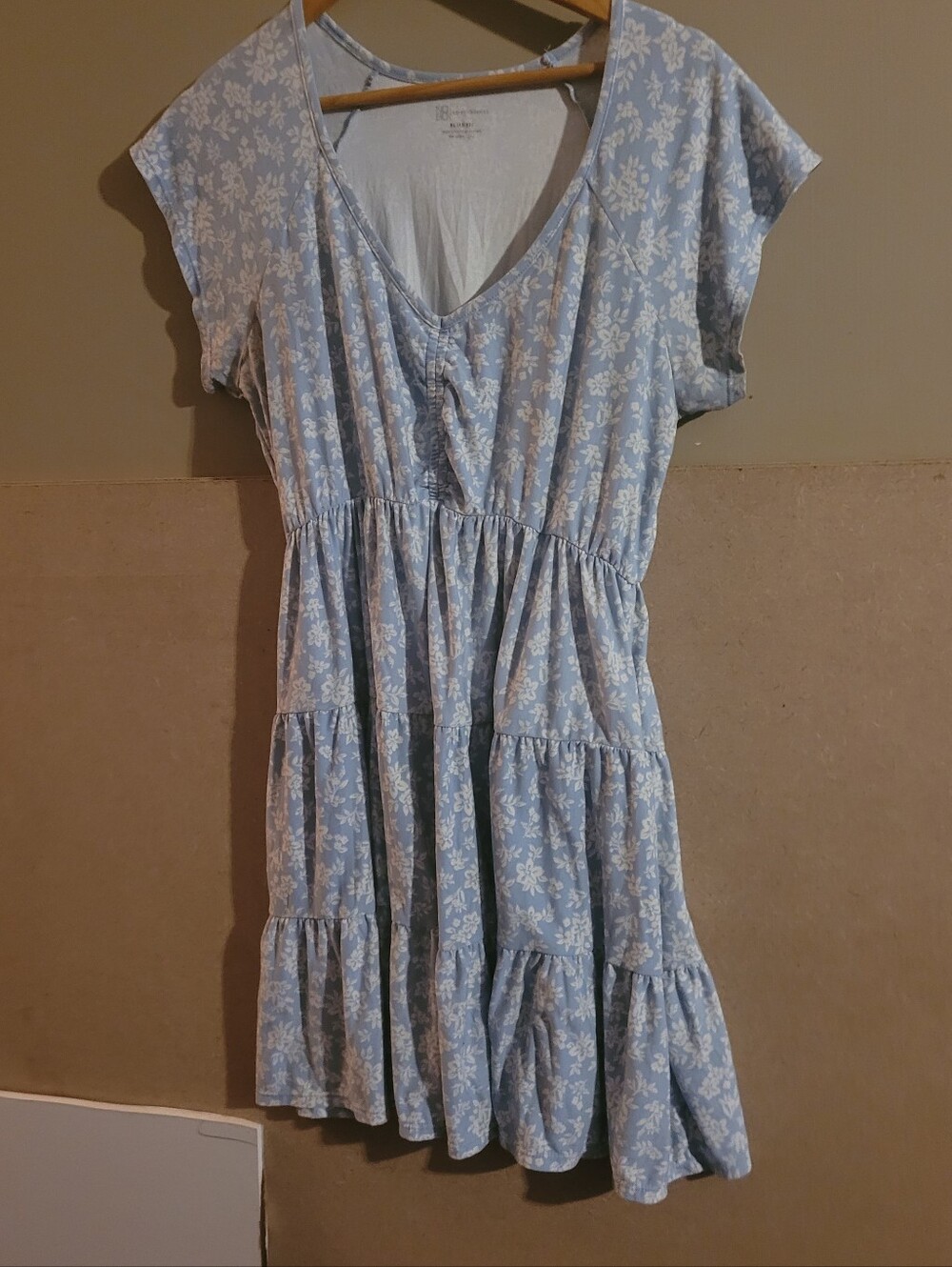 No Boundaries XL Blue With Flowes Dress